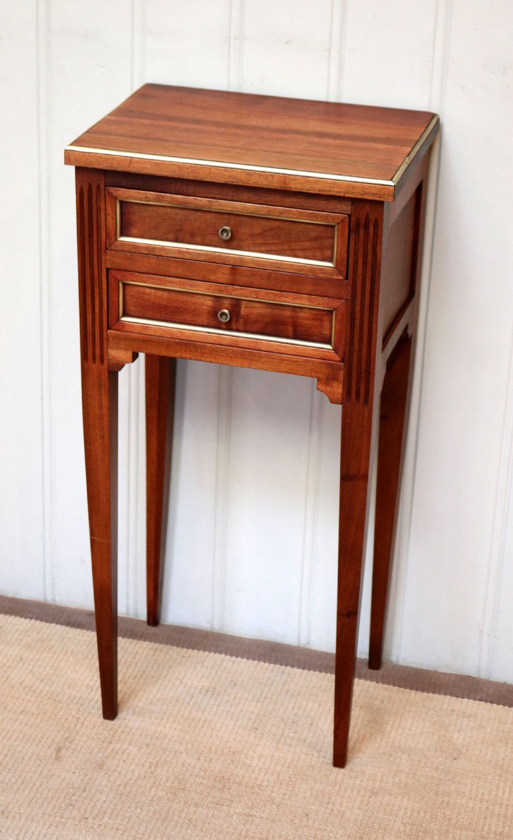 French Walnut Empire Style Bedside Cabinet  View II