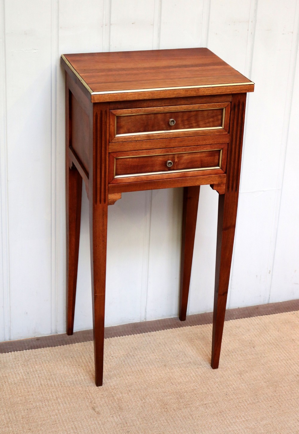 French Walnut Empire Style Bedside Cabinet  View III