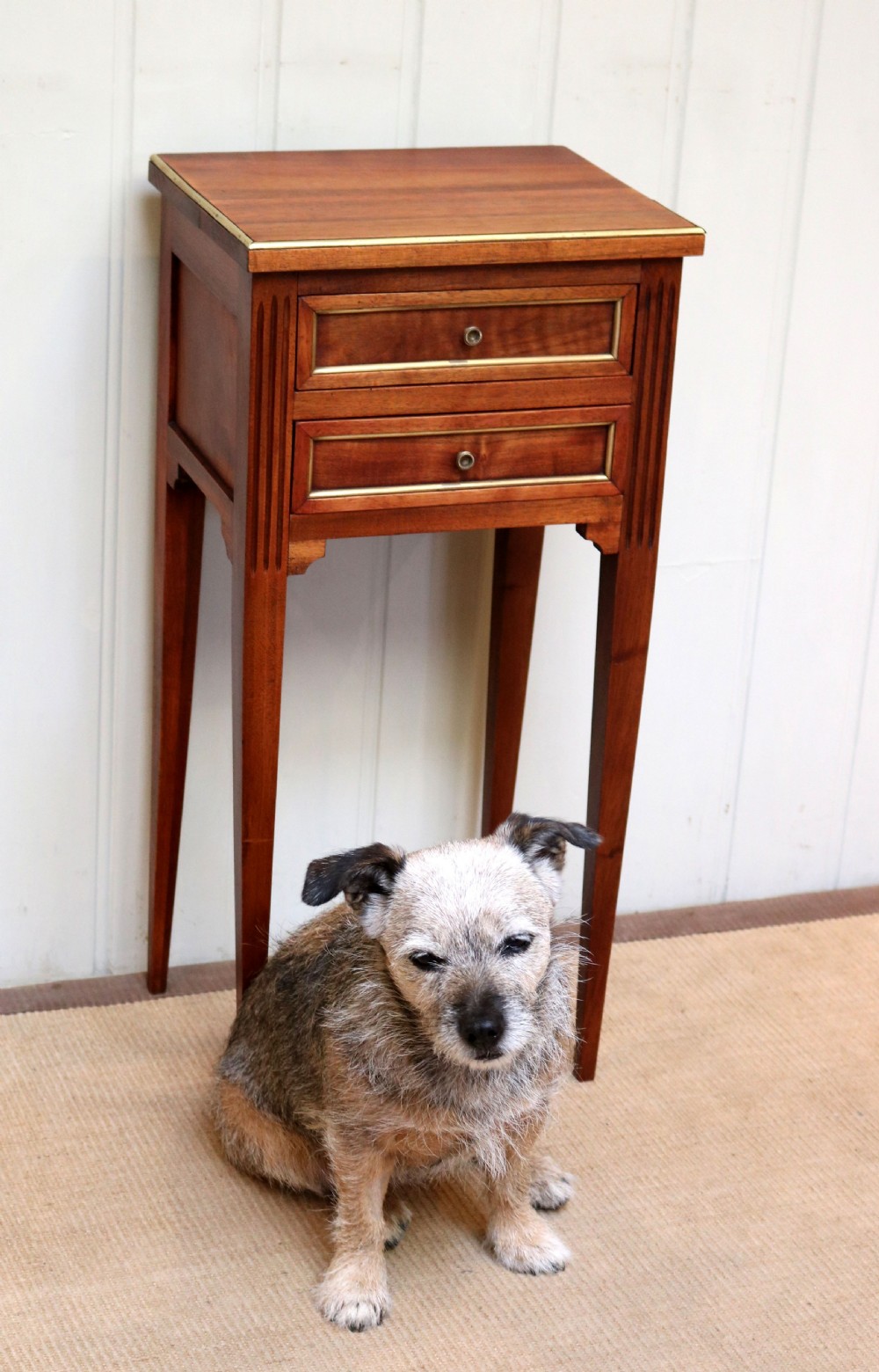 French Walnut Empire Style Bedside Cabinet  View IV