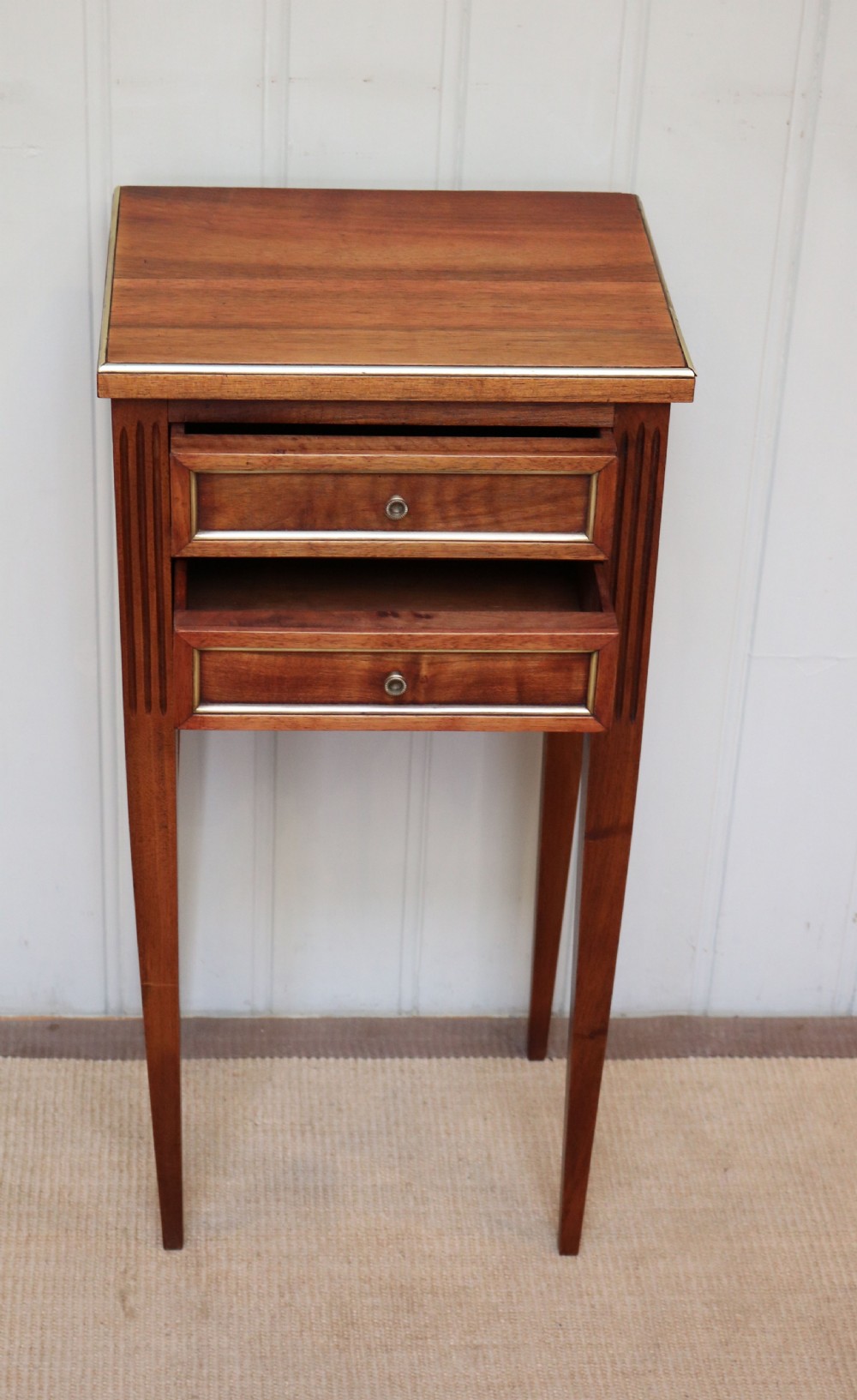 French Walnut Empire Style Bedside Cabinet  View VI