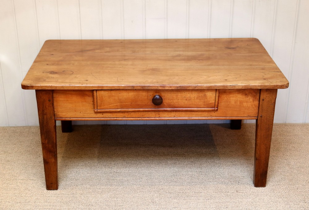 French Low Cherry Wood Table 