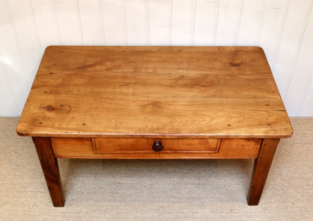 French Low Cherry Wood Table  View II