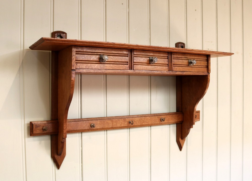 French Oak Wall Shelf