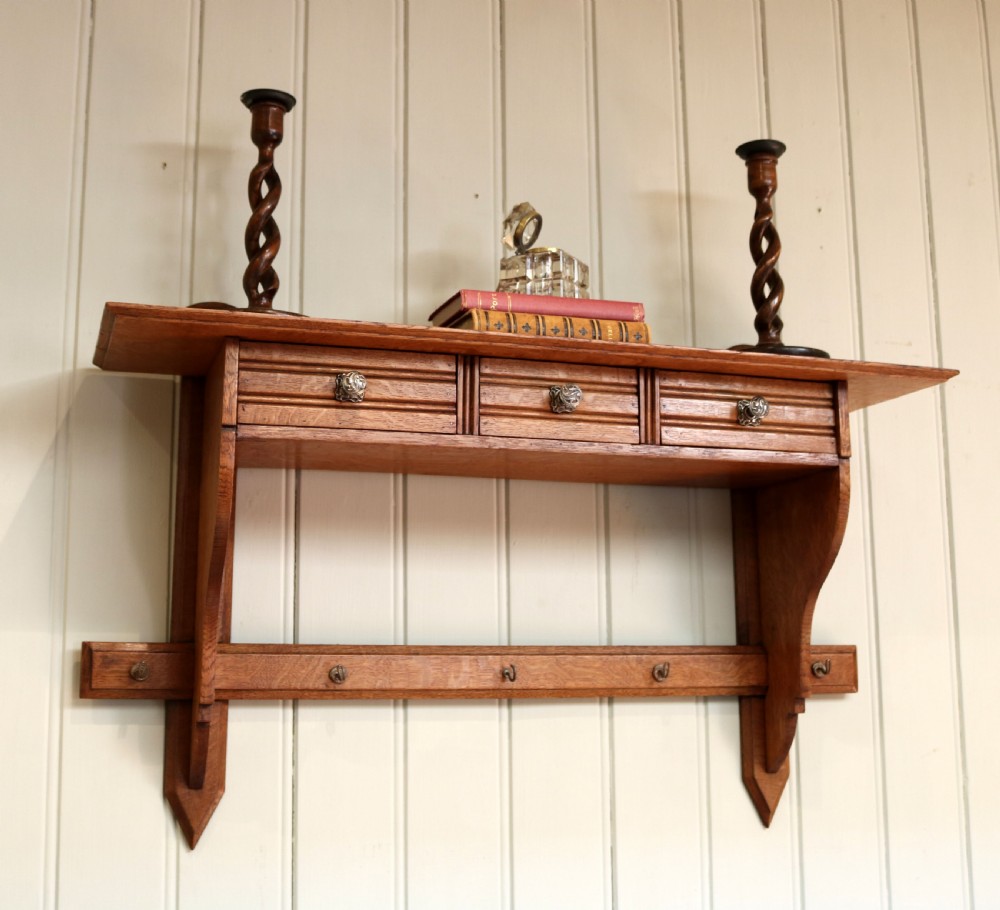 French Oak Wall Shelf View IV