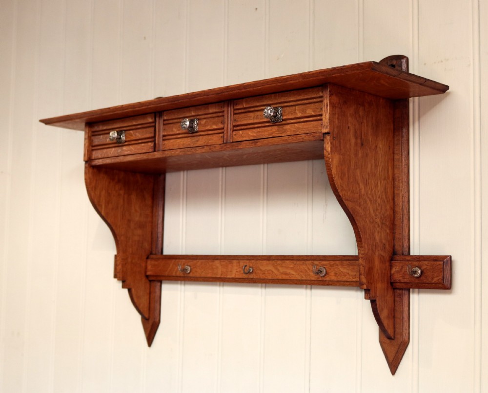 French Oak Wall Shelf View V