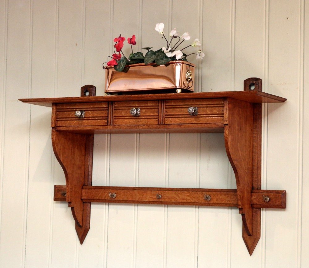 French Oak Wall Shelf View VI