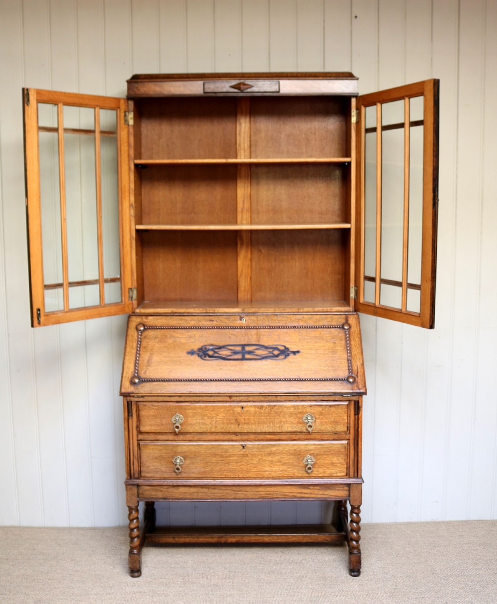 Oak Bureau Bookcase View VIII