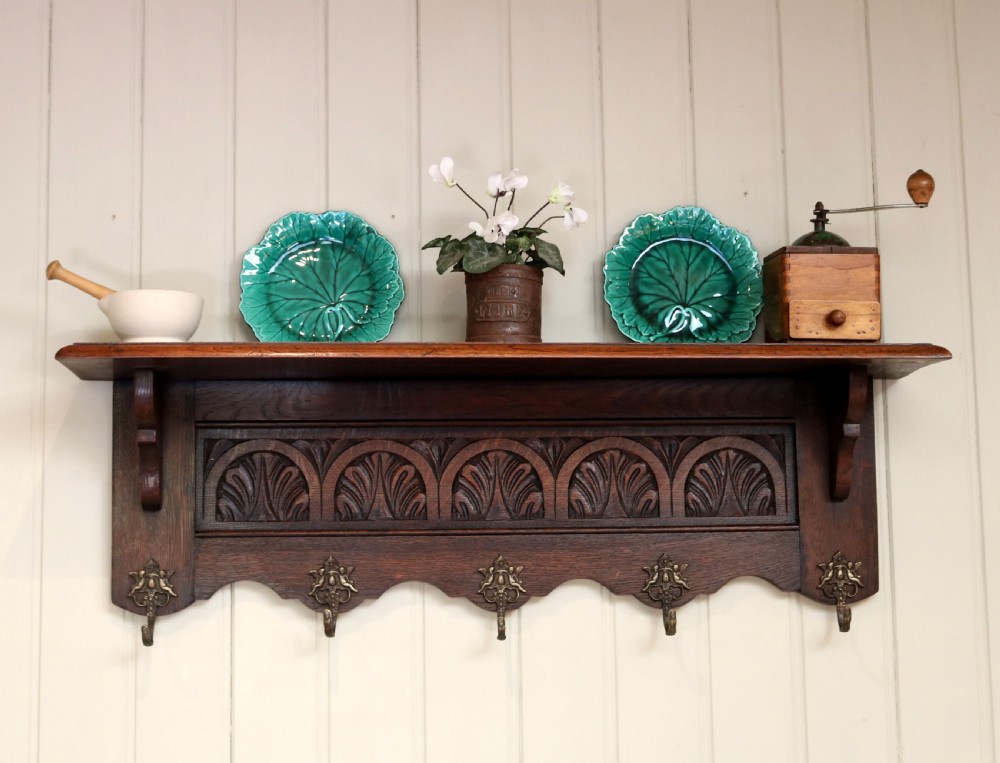 French Oak Wall Shelf