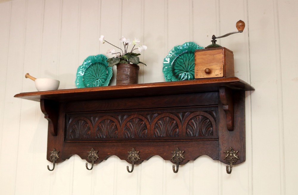 French Oak Wall Shelf View VI