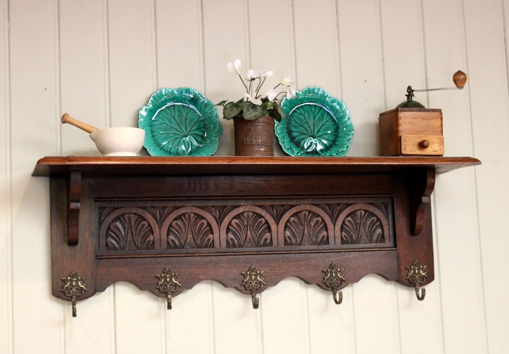 French Oak Wall Shelf View VIII