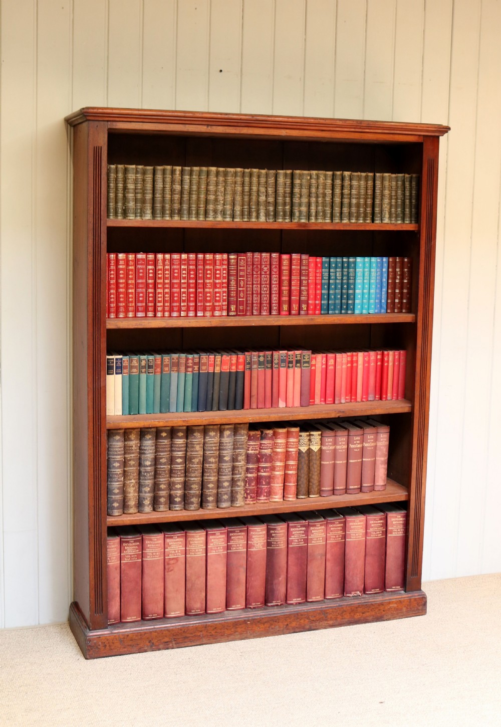 Tall Mahogany Open Bookcase