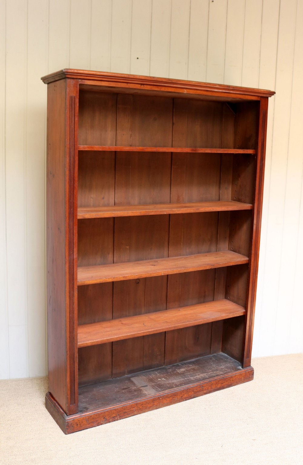 Tall Mahogany Open Bookcase View V