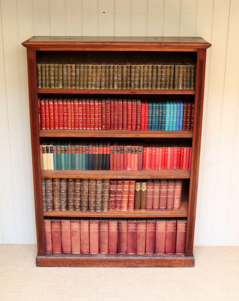 Tall Mahogany Open Bookcase View VI