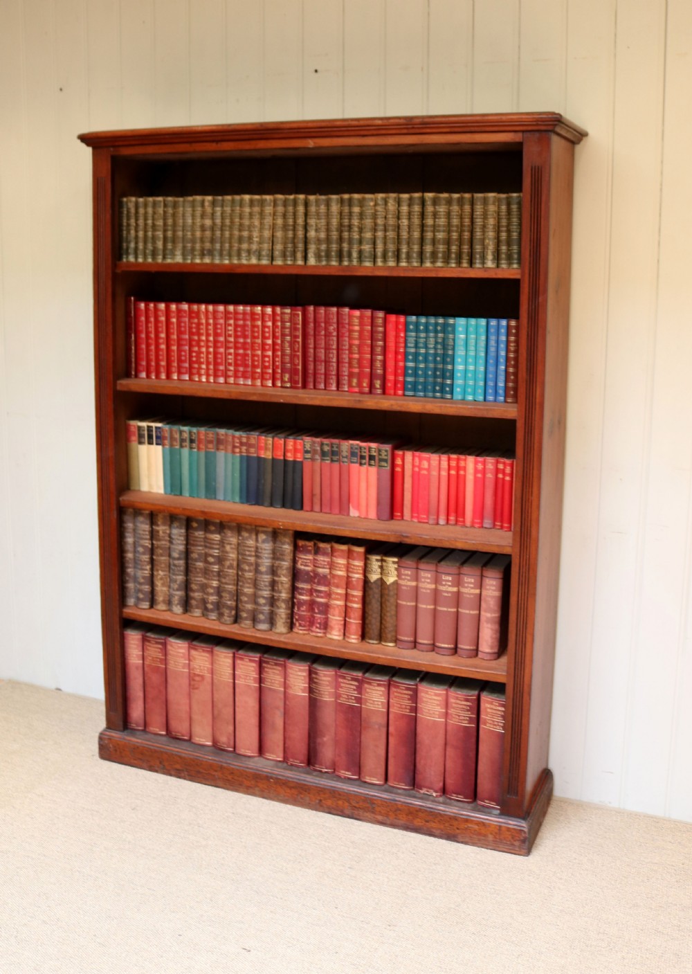 Tall Mahogany Open Bookcase View VII
