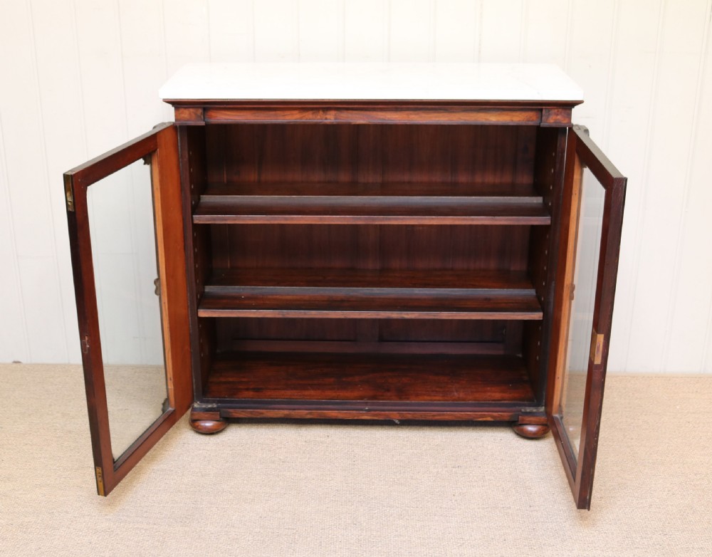 Good Quality Early Victorian Rosewood Display Bookcase View V