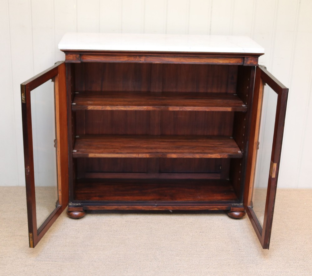 Good Quality Early Victorian Rosewood Display Bookcase View VI