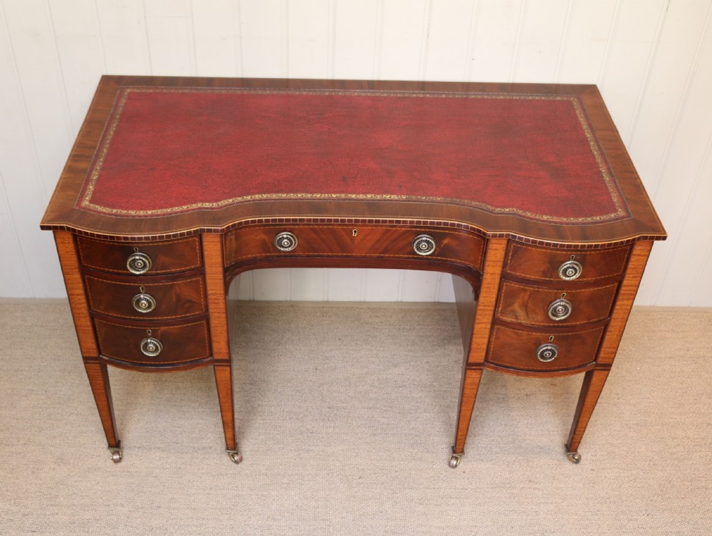 Edwardian Mahogany Breakfront Desk View II