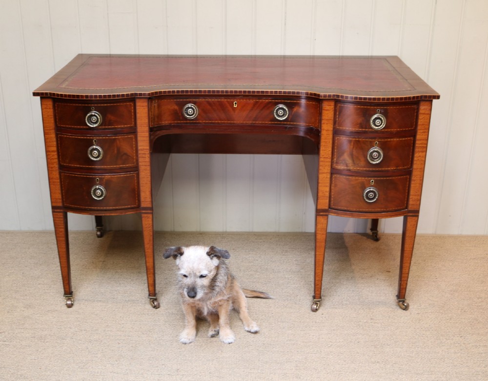Edwardian Mahogany Breakfront Desk View IV