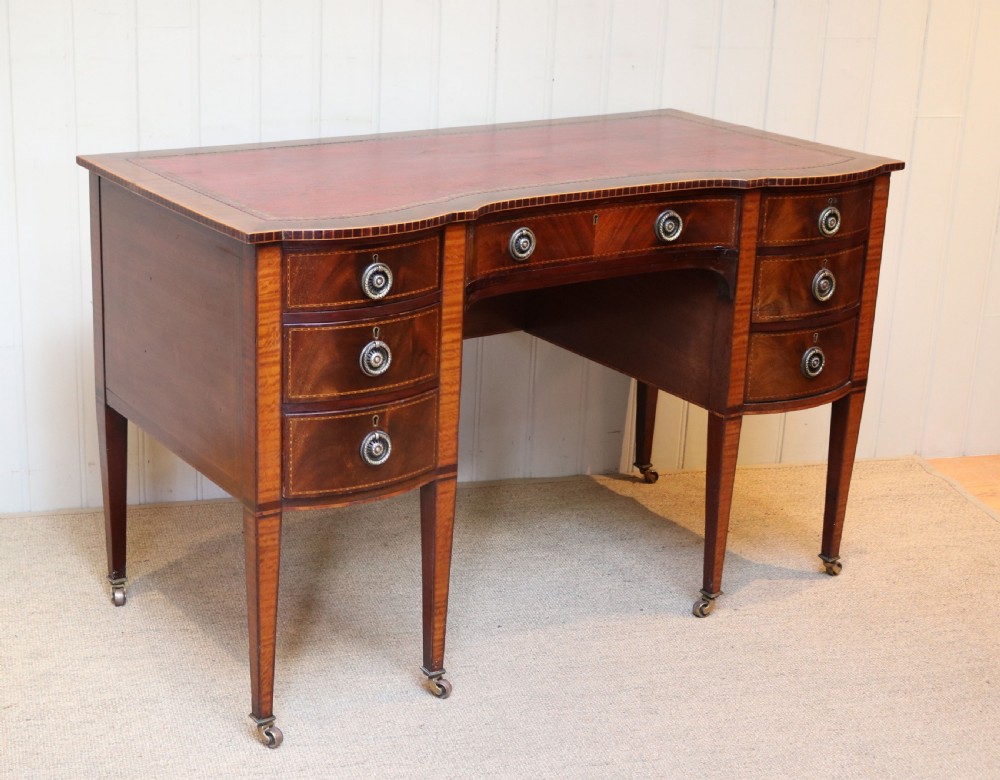 Edwardian Mahogany Breakfront Desk View V