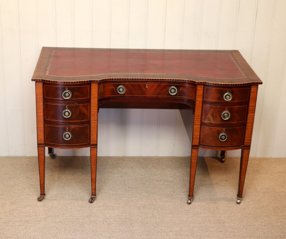 Edwardian Mahogany Breakfront Desk View VII