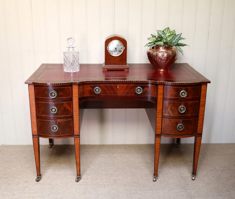 Edwardian Mahogany Breakfront Desk View VIII