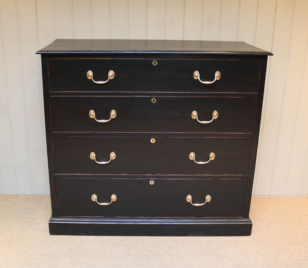 Substantial Victorian Painted Pine Chest Of Drawers