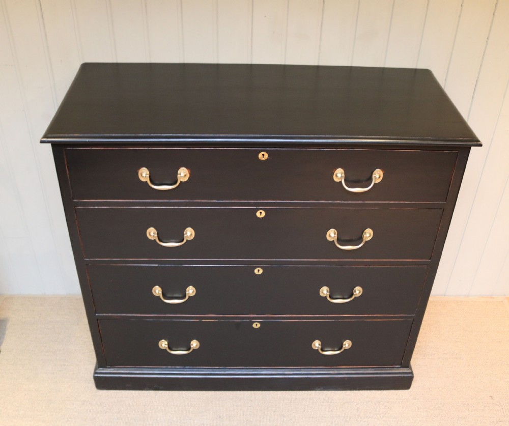 Substantial Victorian Painted Pine Chest Of Drawers View II