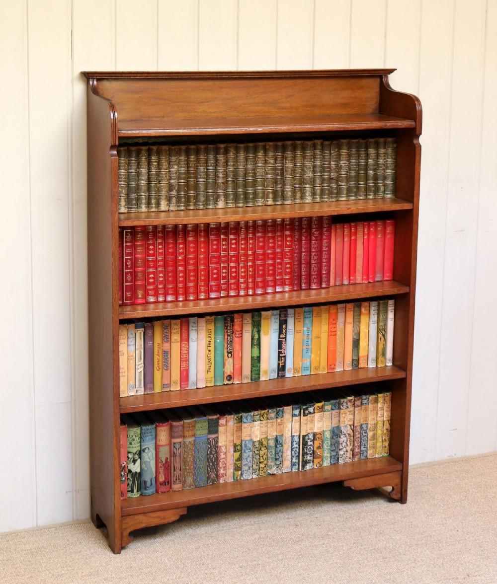Solid Oak Open Bookcase