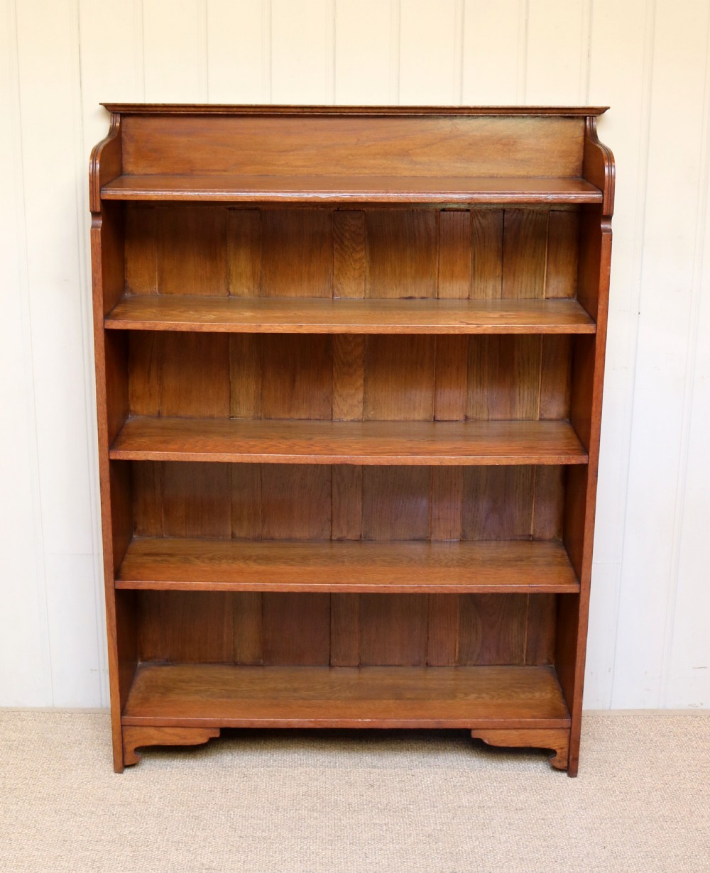 Solid Oak Open Bookcase View II