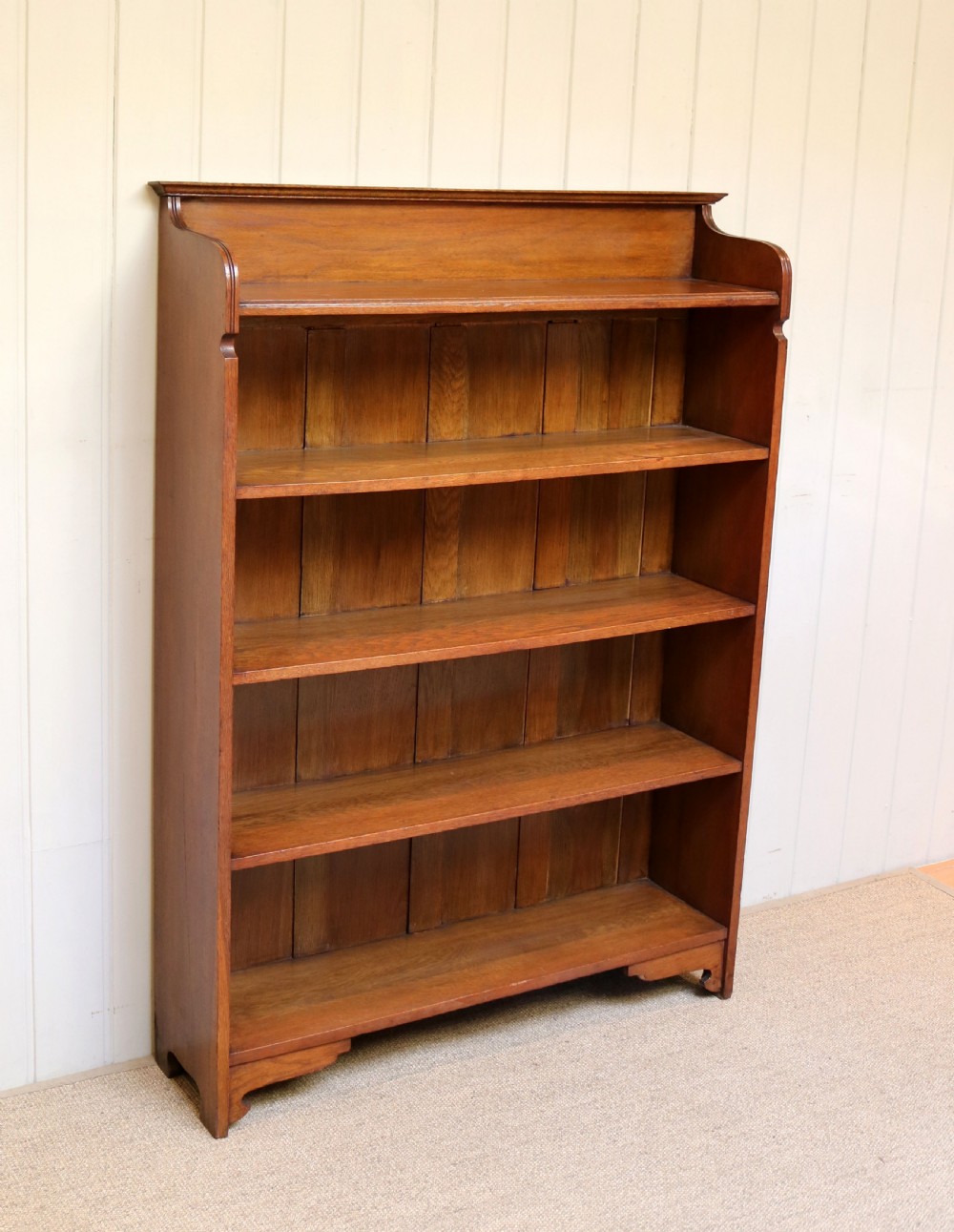 Solid Oak Open Bookcase View IV