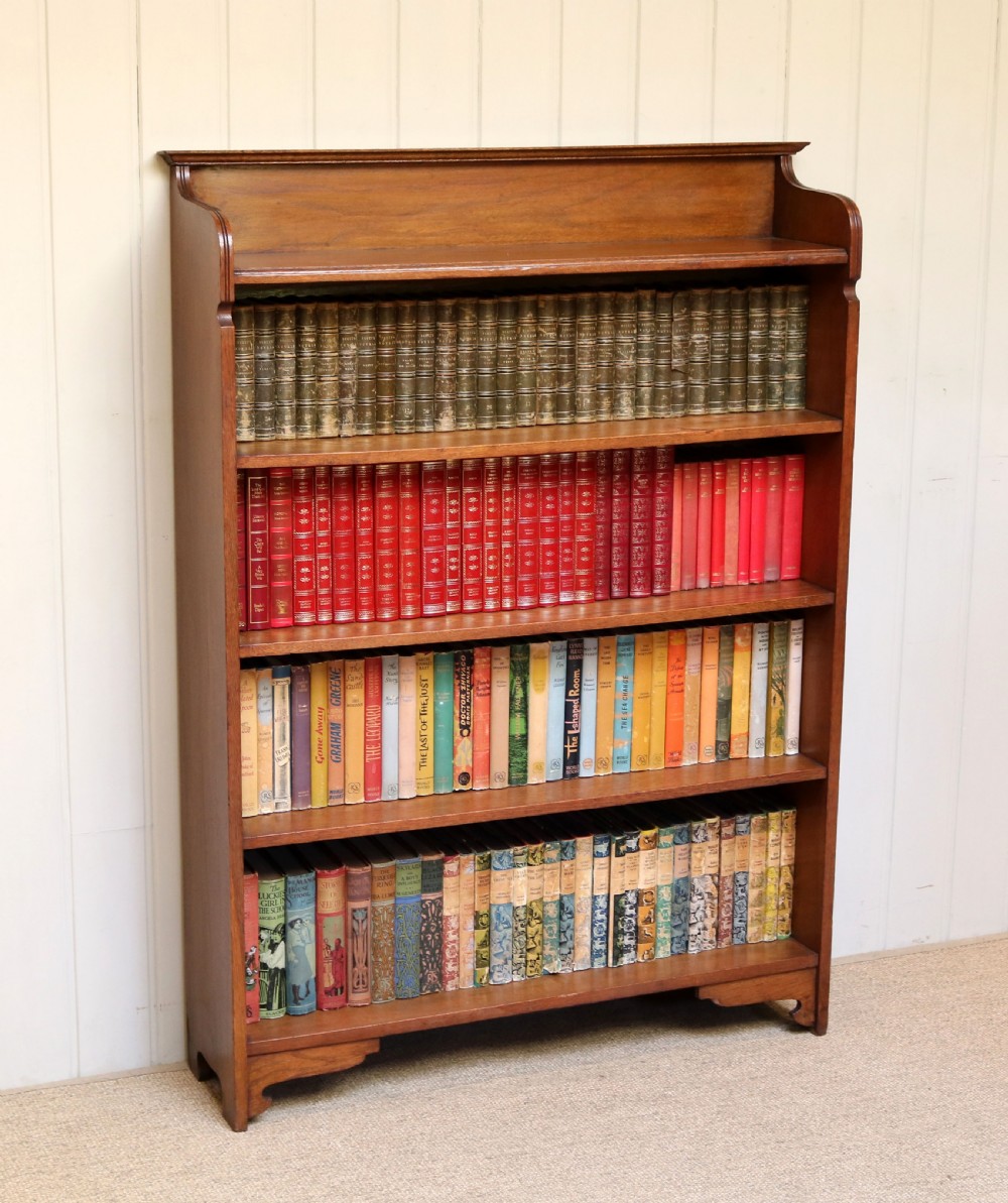 Solid Oak Open Bookcase View V