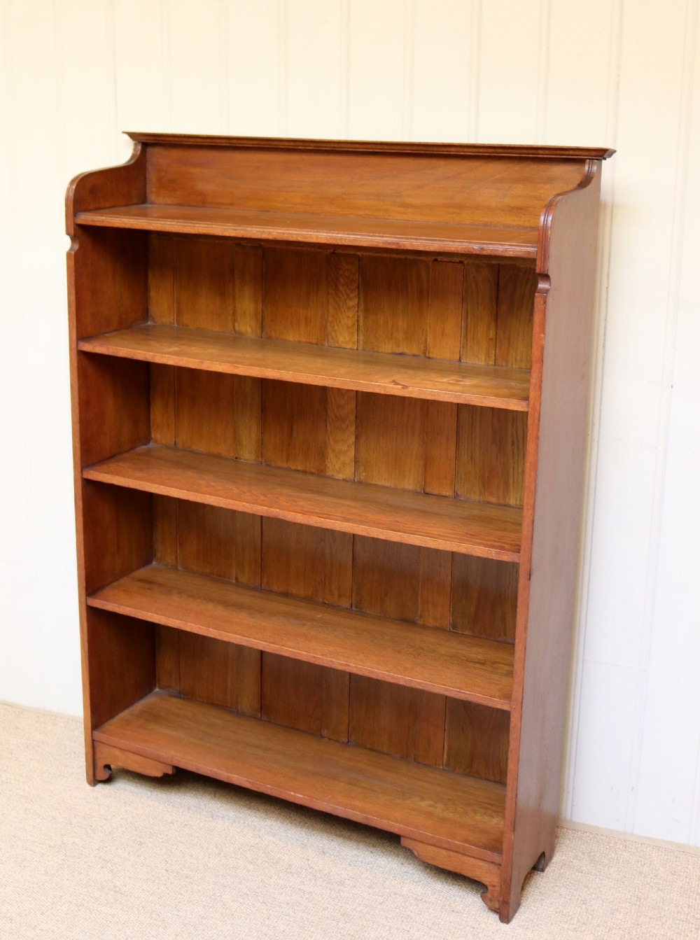Solid Oak Open Bookcase View VI