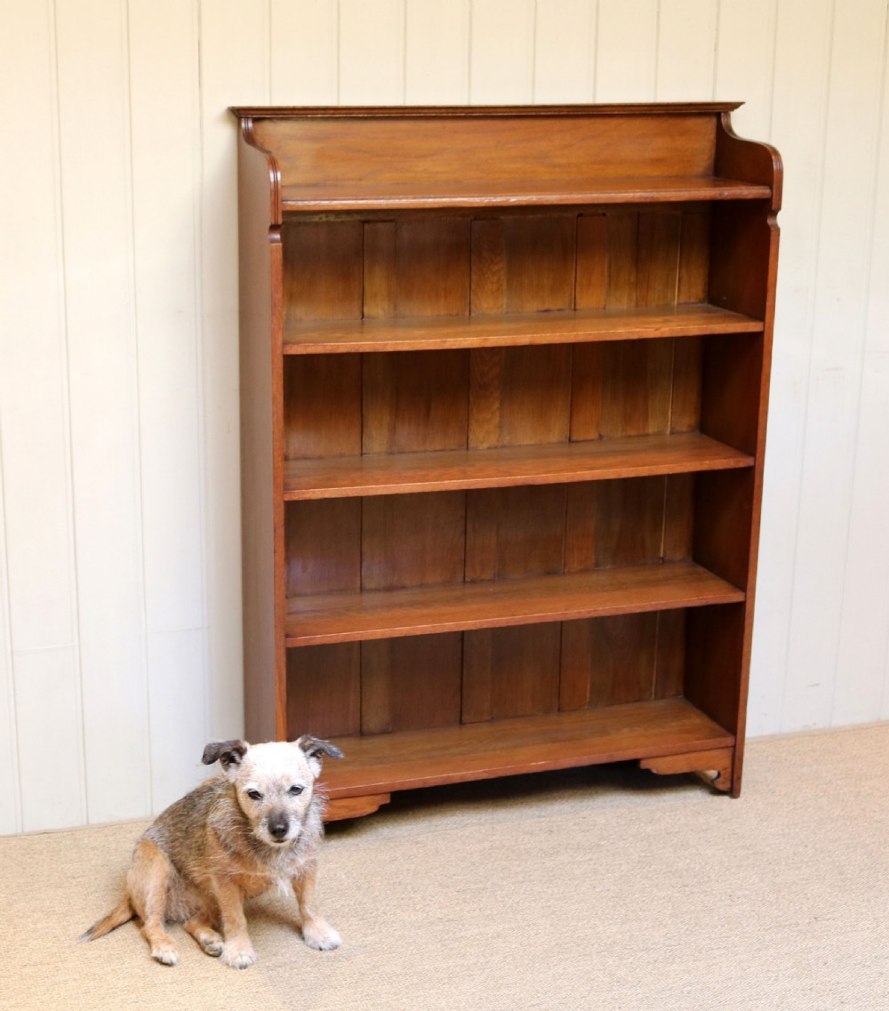 Solid Oak Open Bookcase View VIII