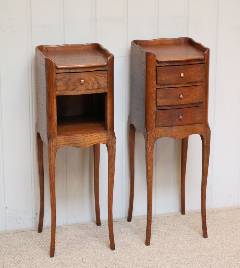 Pair Of Small Proportioned Oak Bedside Cabinets View III