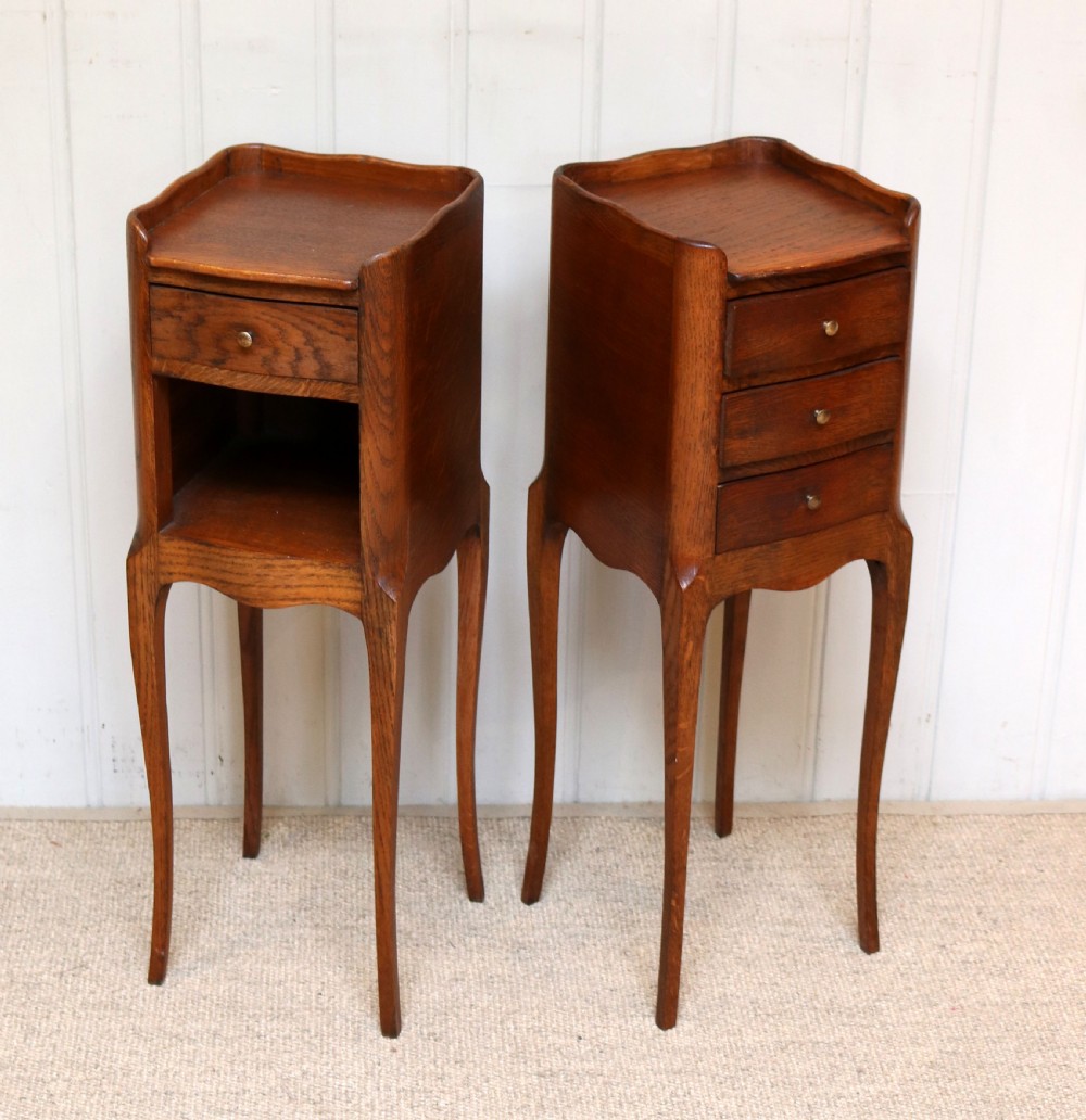 Pair Of Small Proportioned Oak Bedside Cabinets View V