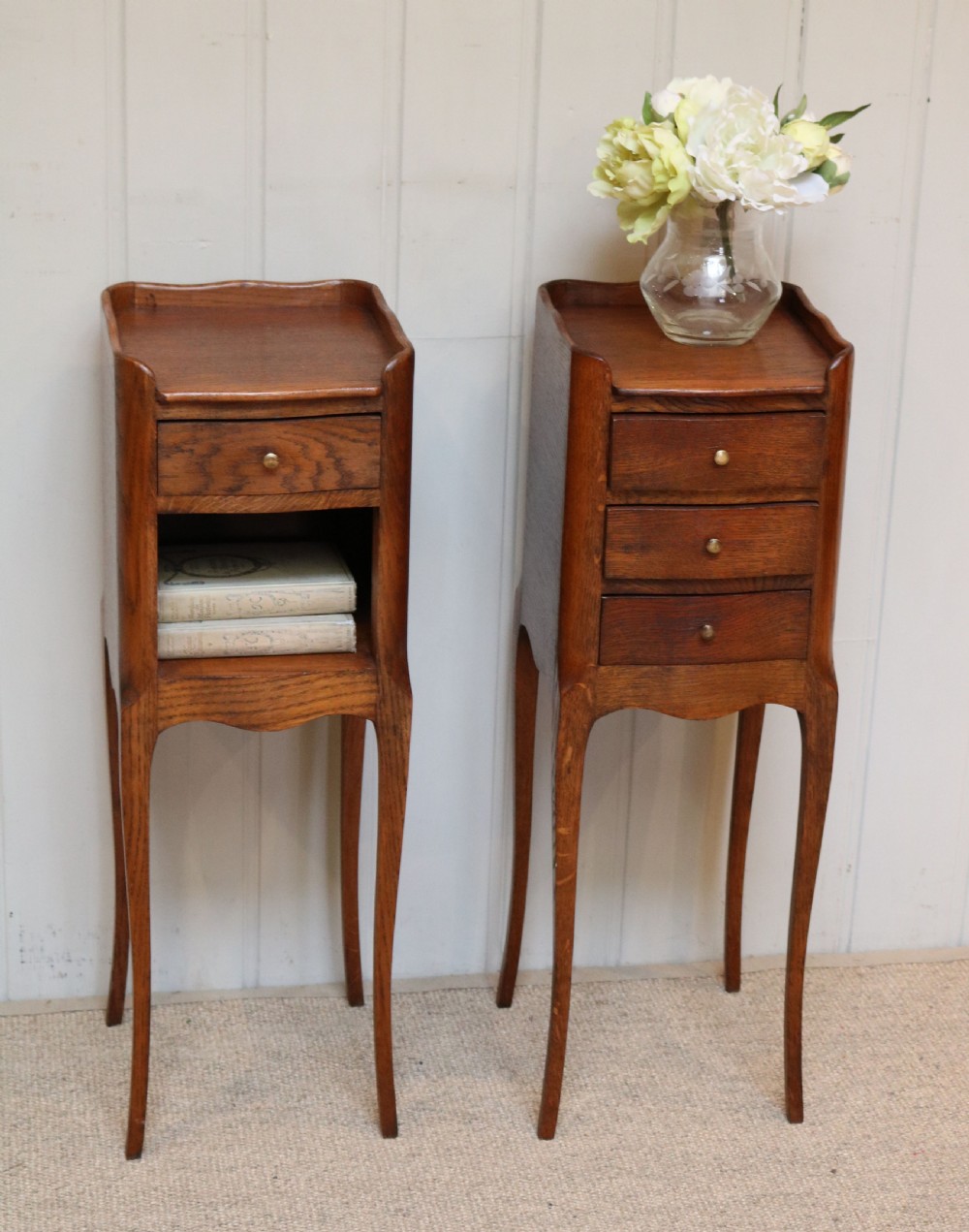 Pair Of Small Proportioned Oak Bedside Cabinets View VII