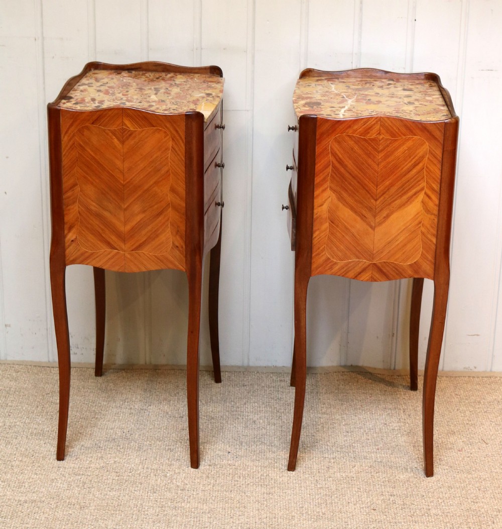 Pair of French Tulipwood Bedside Cabinets  View VI