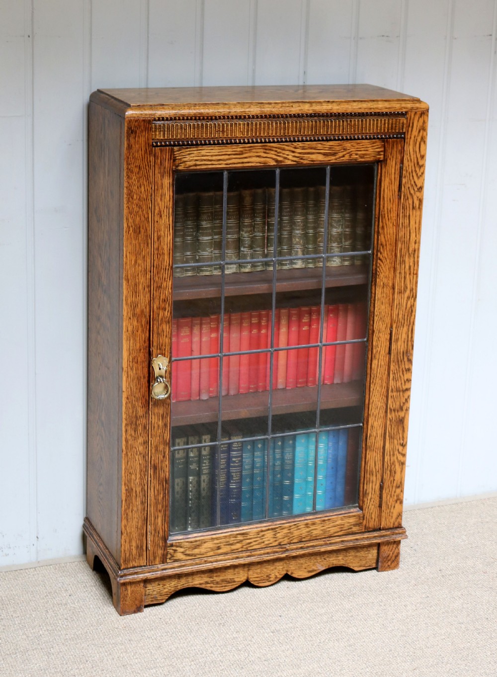 Small Oak Glazed Bookcase