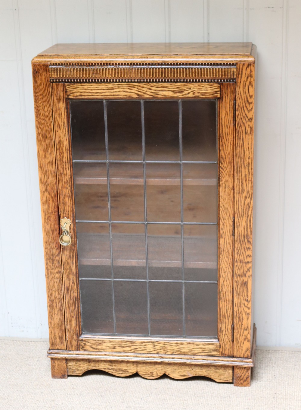 Small Oak Glazed Bookcase View IV