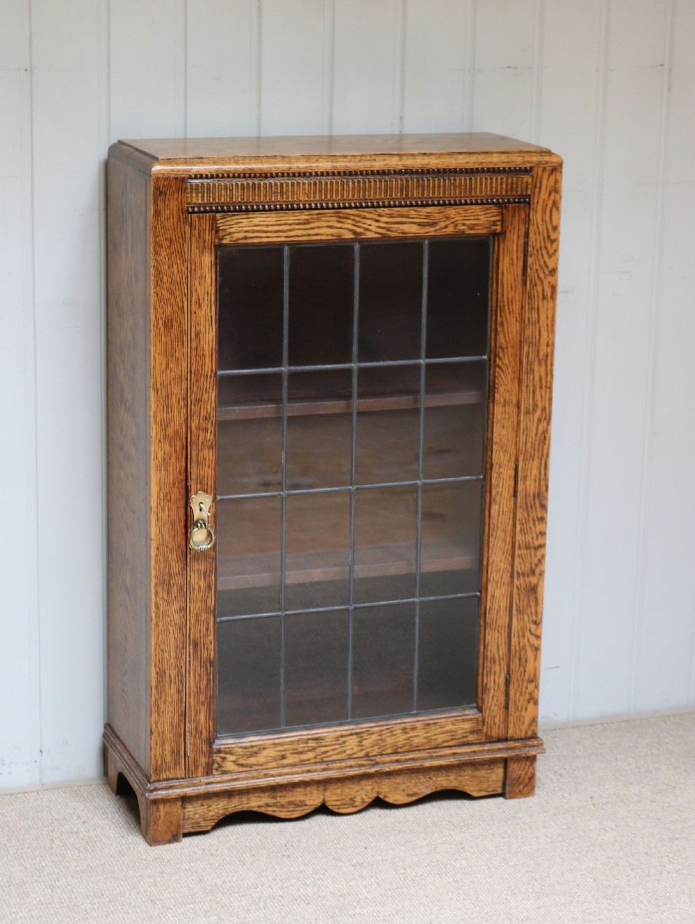 Small Oak Glazed Bookcase View VI