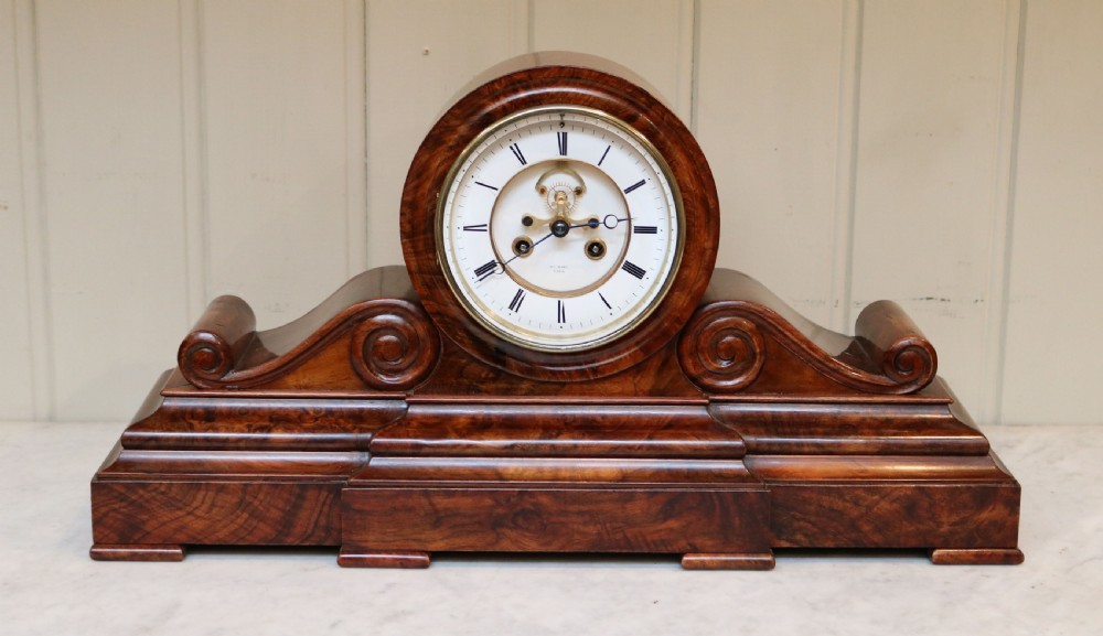 Victorian Drumhead Mantel Clock (France, c. 1860) View II
