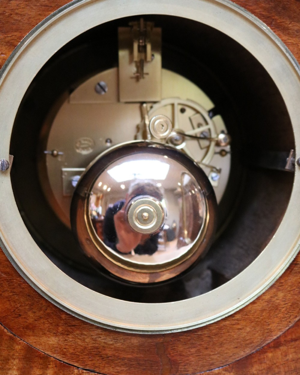 Victorian Drumhead Mantel Clock (France, c. 1860) View IX