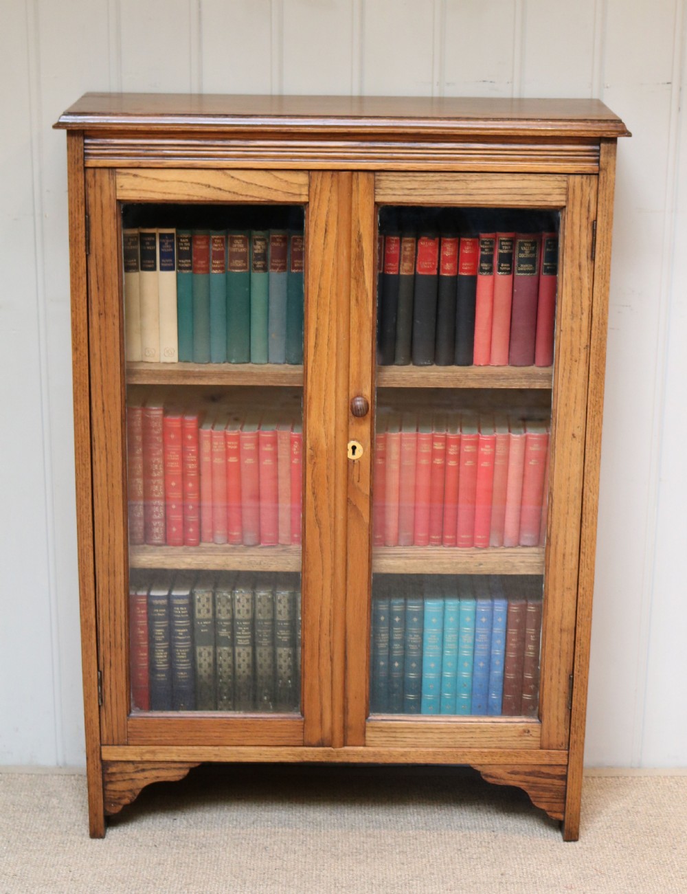 Small Proportioned Oak Glazed Bookcase