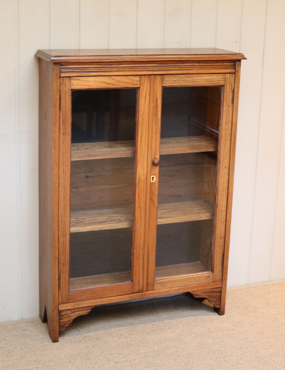 Small Proportioned Oak Glazed Bookcase View II