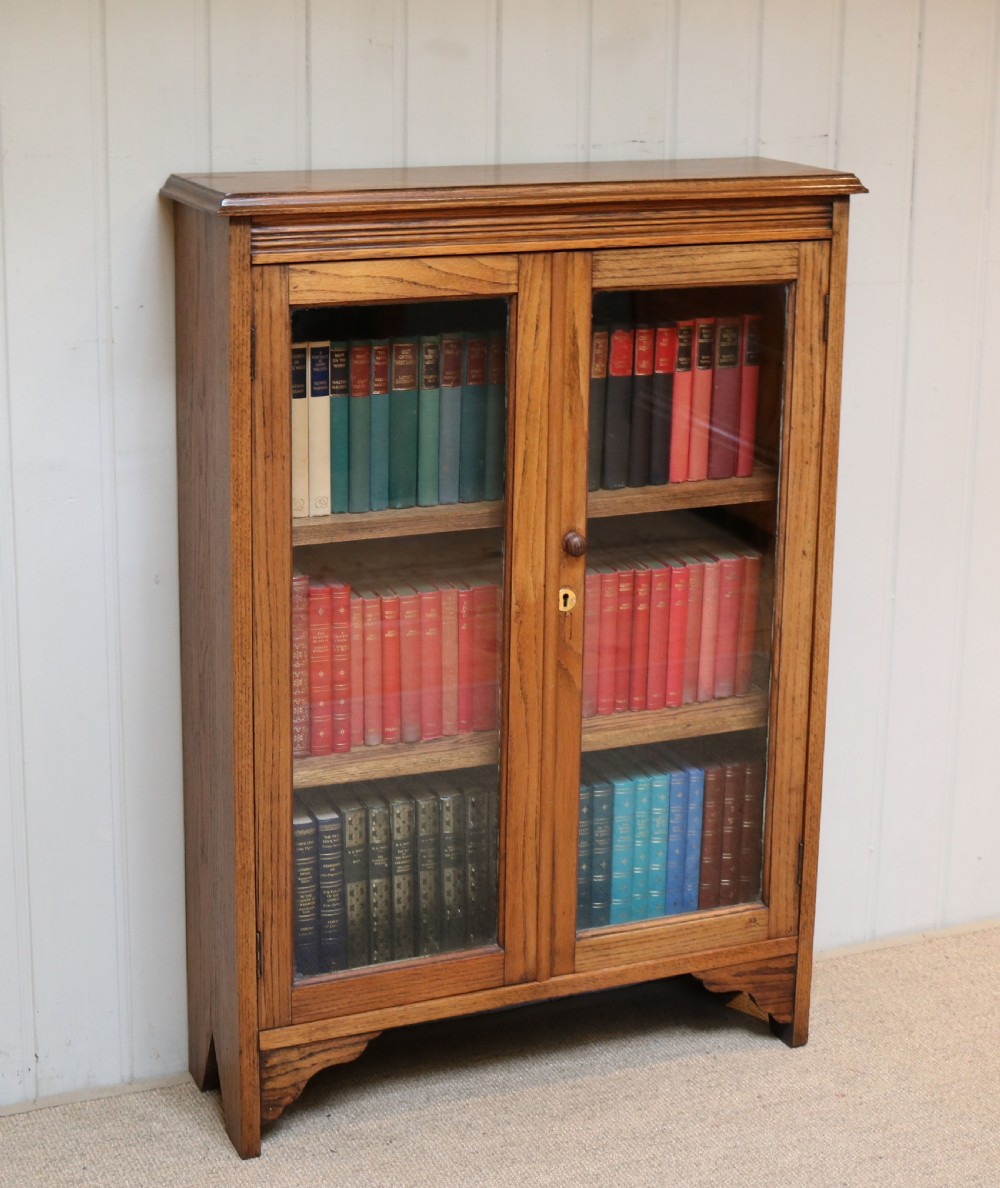 Small Proportioned Oak Glazed Bookcase View III