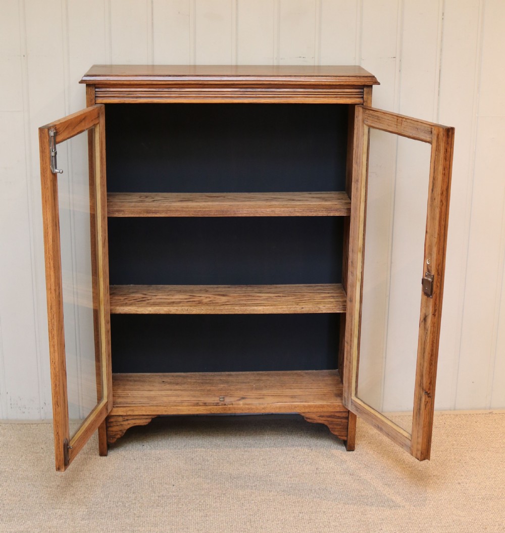 Small Proportioned Oak Glazed Bookcase View VII