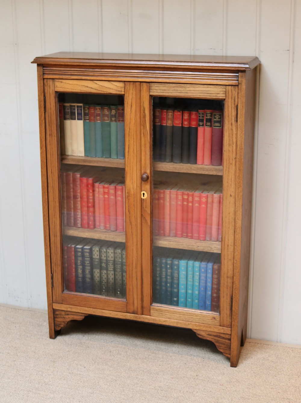 Small Proportioned Oak Glazed Bookcase View VIII