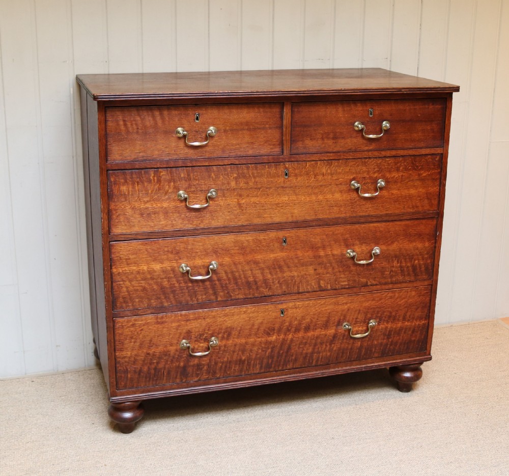 Substantial Mid Victorian Oak Chest Of Drawers  View II