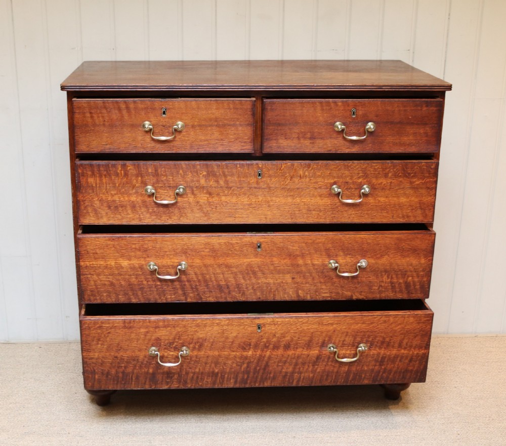 Substantial Mid Victorian Oak Chest Of Drawers  View IV