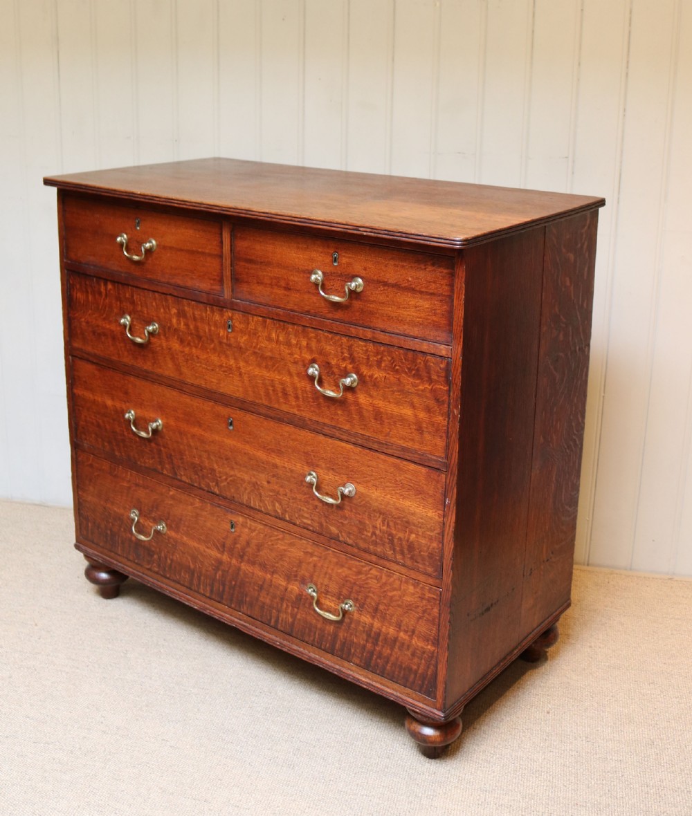 Substantial Mid Victorian Oak Chest Of Drawers  View VI